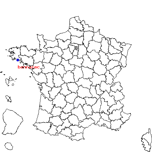 localisation sur le carte de bannalec 