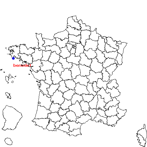 localisation sur le carte de benodet 