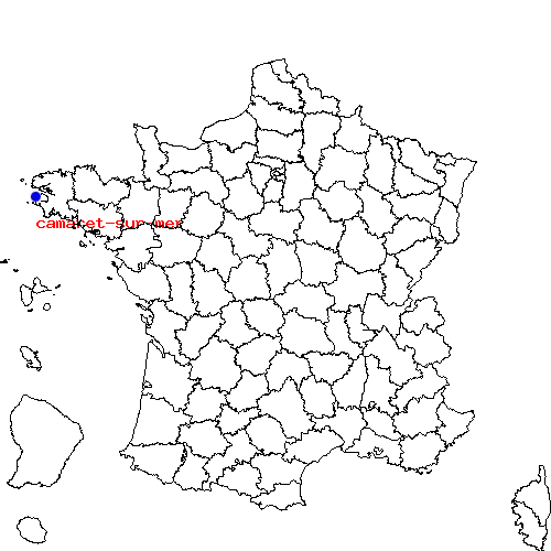 localisation sur le carte de camaret-sur-mer 