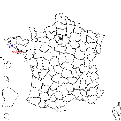 localisation sur le carte de edern 
