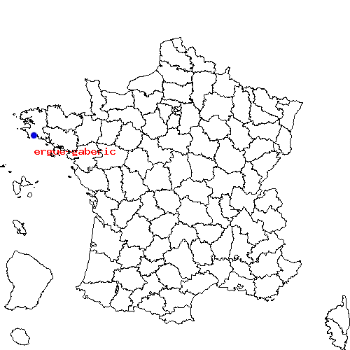 localisation sur le carte de ergue-gaberic 