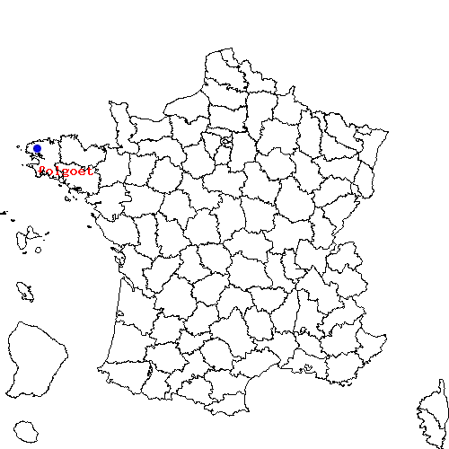 localisation sur le carte de folgoet 