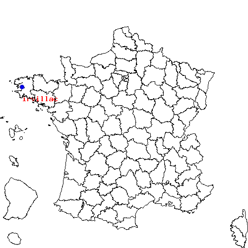 localisation sur le carte de irvillac 