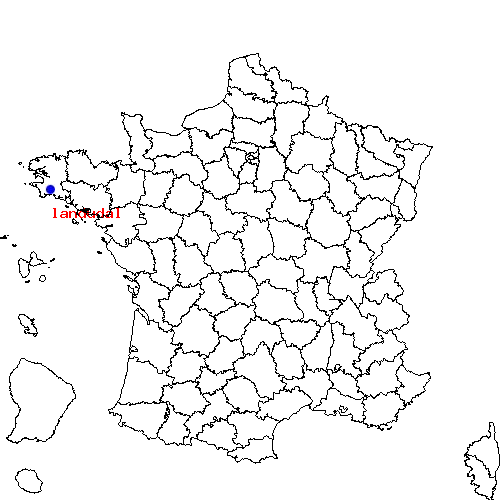 localisation sur le carte de landudal 