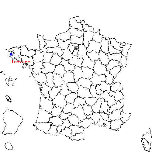 localisation sur le carte de lanveoc 