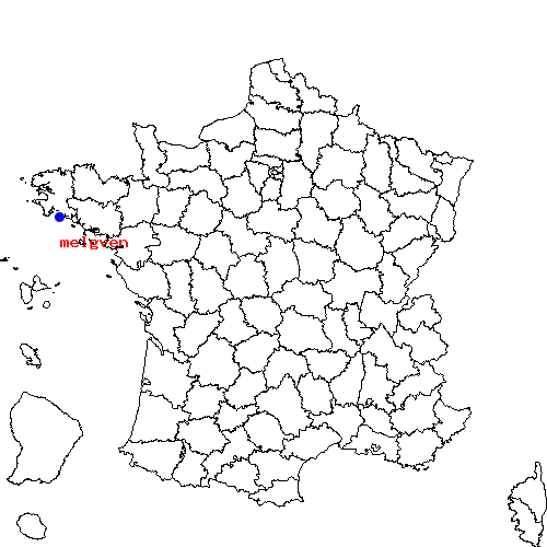 localisation sur le carte de melgven 