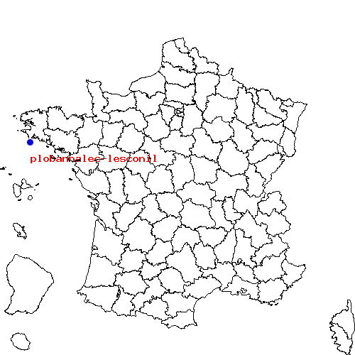 localisation sur le carte de plobannalec-lesconil 