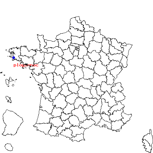 localisation sur le carte de plogonnec 