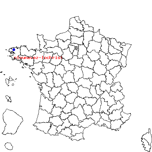localisation sur le carte de plounevez-lochrist 