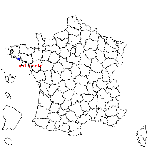 localisation sur le carte de quimperle 