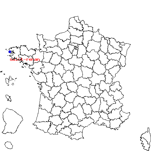 localisation sur le carte de saint-renan 