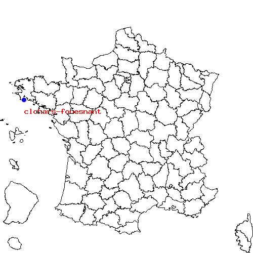 localisation sur le carte de clohars-fouesnant 