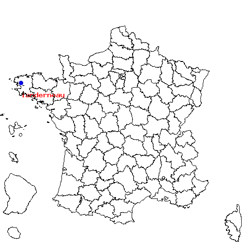 localisation sur le carte de landerneau 