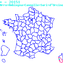 localisation sur le carte de Arro 20151