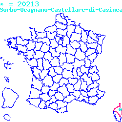 localisation sur le carte de Sorbo-Ocagnano 20213