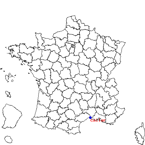 localisation sur le carte de cailar 