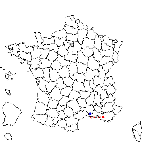 localisation sur le carte de garons 