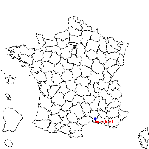 localisation sur le carte de manduel 