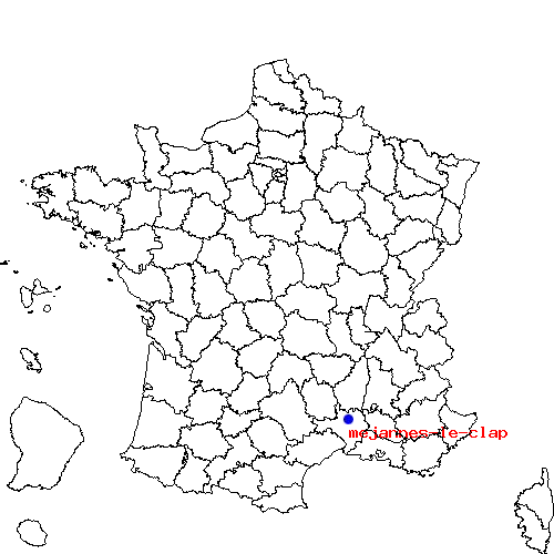 localisation sur le carte de mejannes-le-clap 