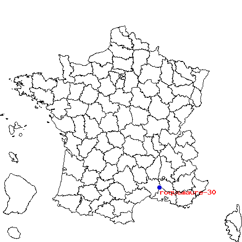 localisation sur le carte de roquemaure-30 