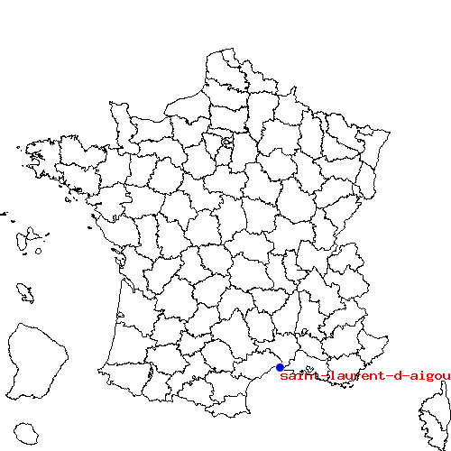 localisation sur le carte de saint-laurent-d-aigouze 