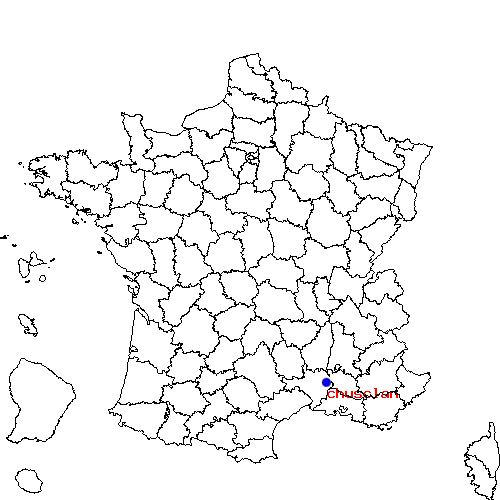 localisation sur le carte de chusclan 