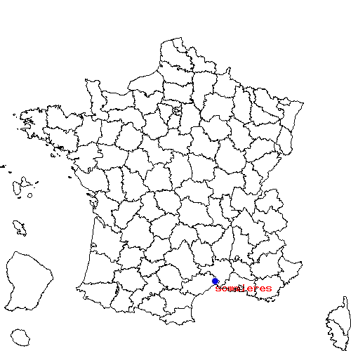 localisation sur le carte de sommieres 