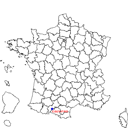 localisation sur le carte de cazeres 