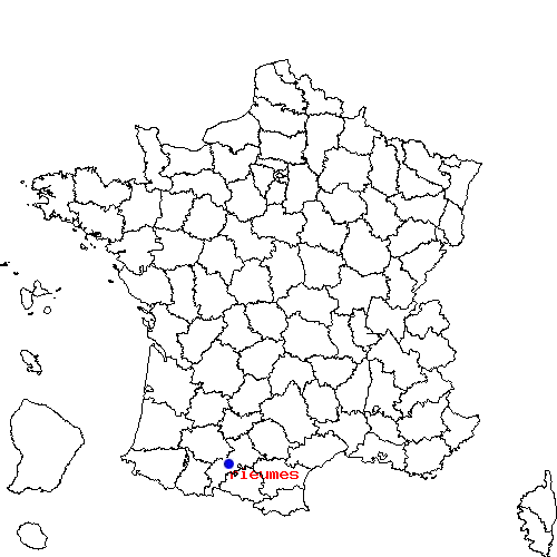 localisation sur le carte de rieumes 