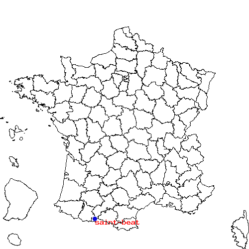 localisation sur le carte de saint-beat 