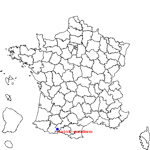 localisation sur le carte de saint-gaudens 