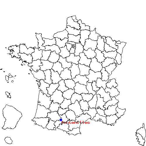 localisation sur le carte de fontenilles 