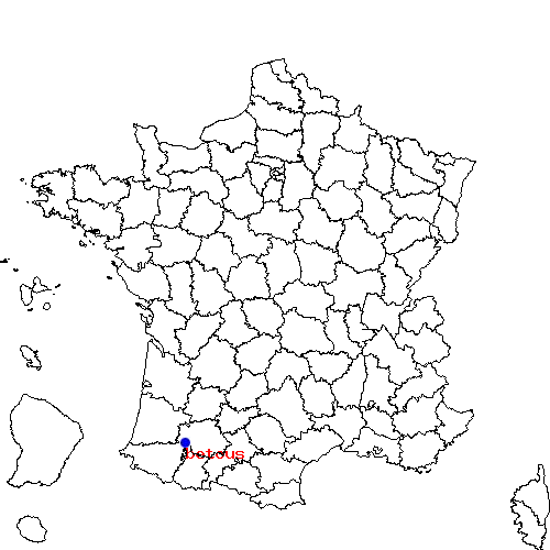localisation sur le carte de betous 