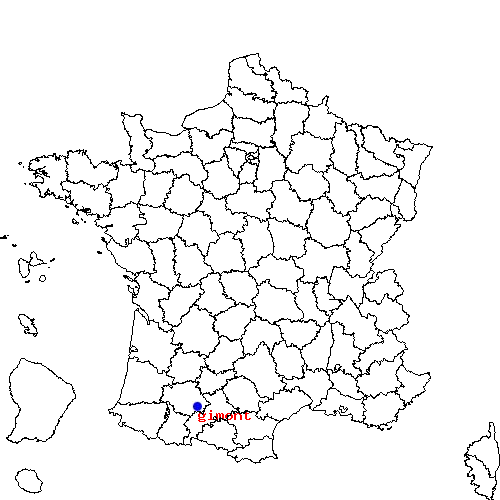 localisation sur le carte de gimont 