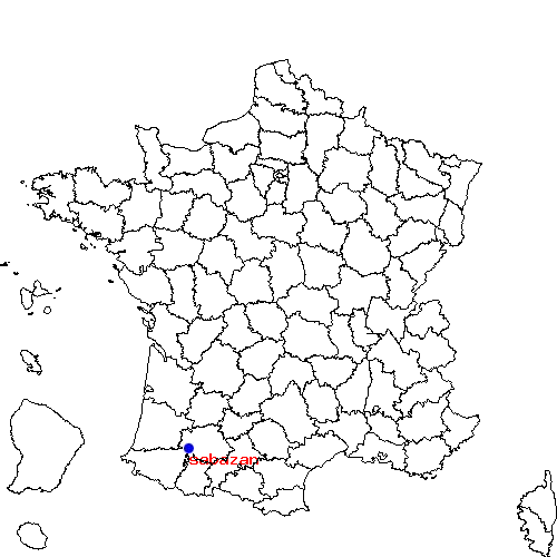 localisation sur le carte de sabazan 
