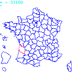 localisation sur le carte de Salaunes 33160