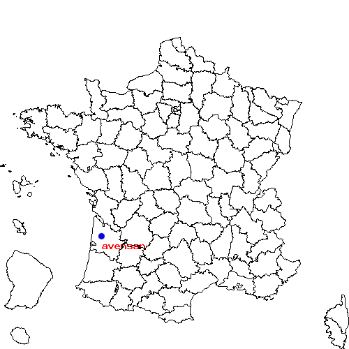 localisation sur le carte de avensan 
