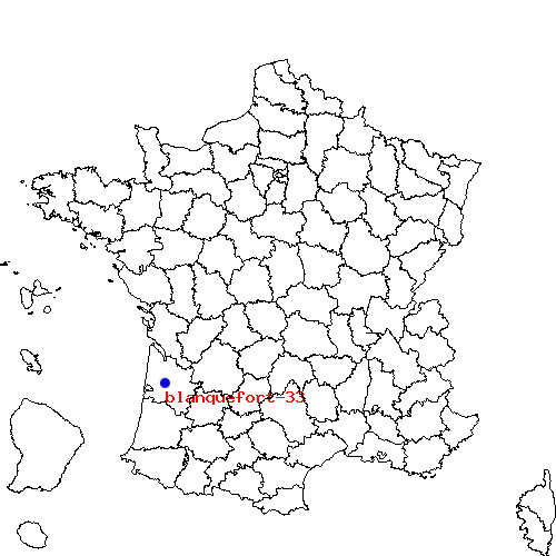 localisation sur le carte de blanquefort-33 