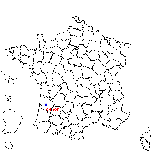 localisation sur le carte de cenon 