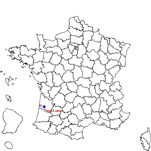 localisation sur le carte de cestas 