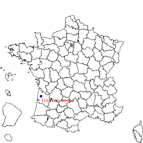 localisation sur le carte de listrac-medoc 