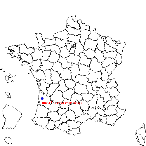 localisation sur le carte de moulis-en-medoc 