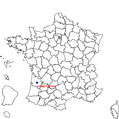 localisation sur le carte de pompignac 
