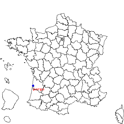 localisation sur le carte de porge 