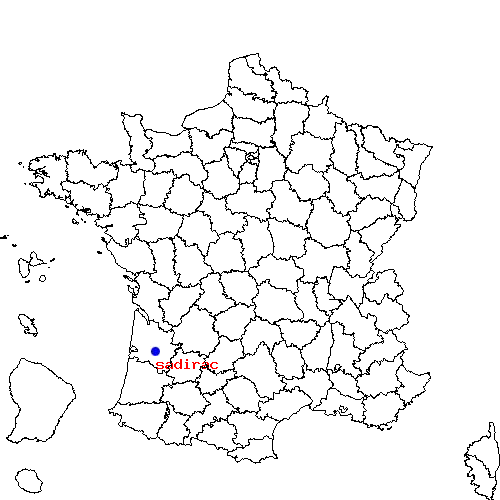 localisation sur le carte de sadirac 