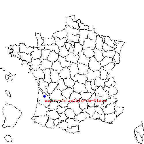 localisation sur le carte de saint-christoly-de-blaye 