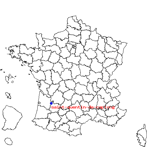 localisation sur le carte de saint-quentin-de-caplong 