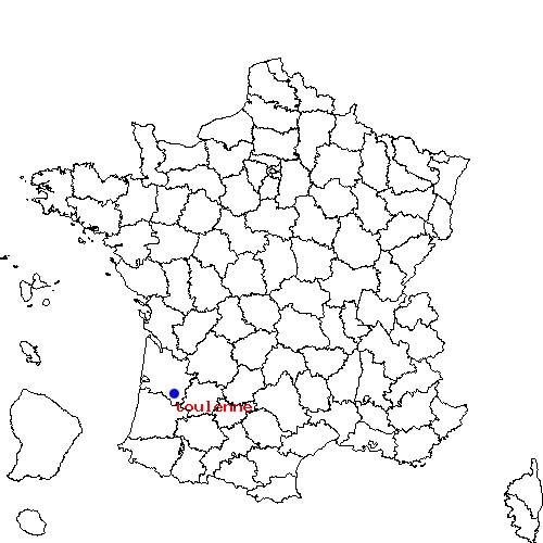 localisation sur le carte de toulenne 