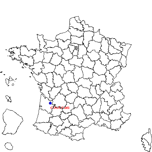 localisation sur le carte de coutras 