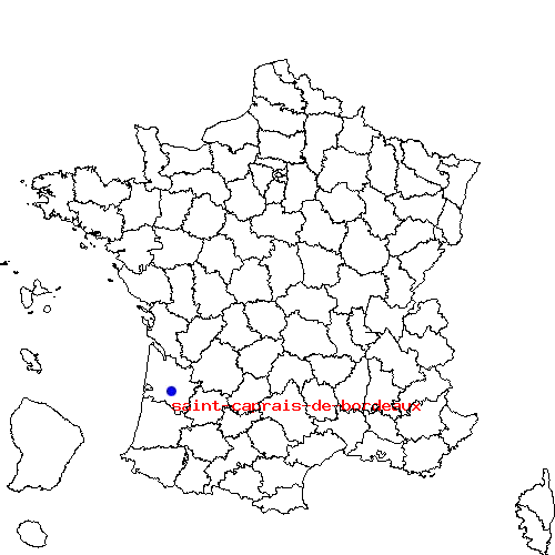 localisation sur le carte de saint-caprais-de-bordeaux 